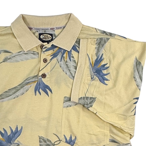 Tommy Bahama Hawiian Floral Print Hula Dancer Polo Shirt Men's Large - Lot‎ of 2 - Picture 10 of 16